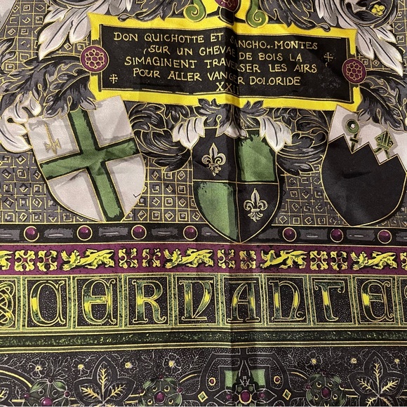 Rare Vintage Worth Silk Don Quichotte Scarf - Picture 6 of 12